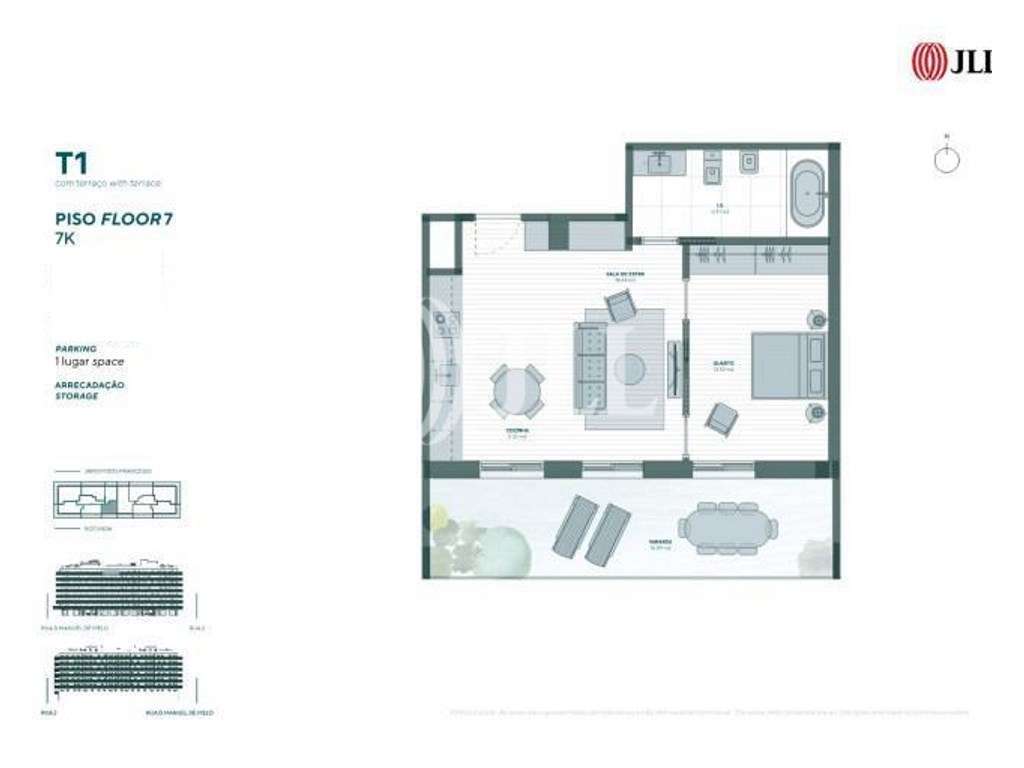Apartamento T1, com varanda e estacionamento, no Barreiro-30