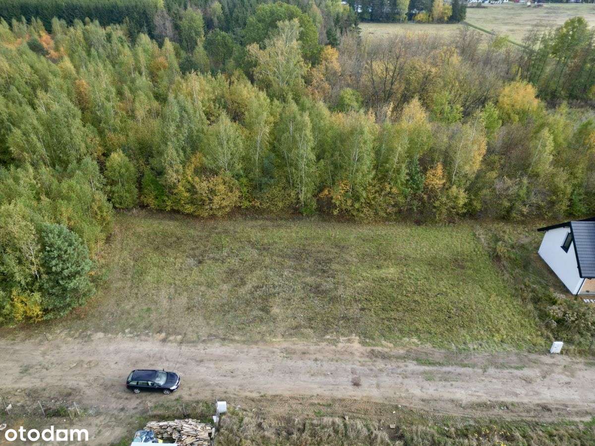 Działka otoczona zielenią, z mediami w Ruścu-10