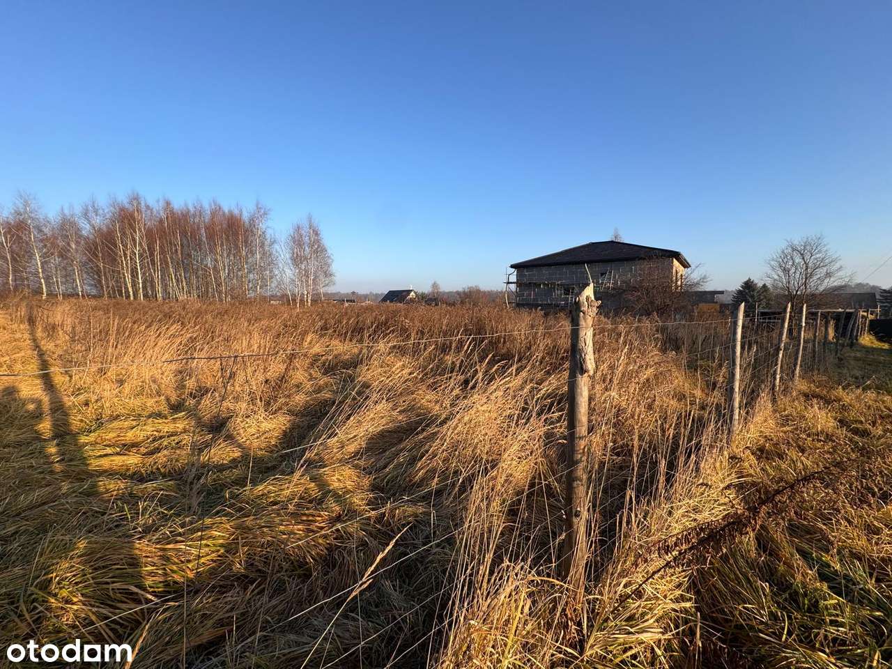 Duża działka budowlana szeroka 30m Okradzionów-1