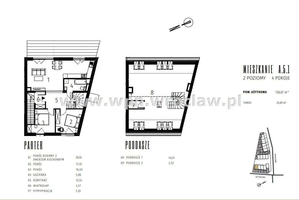 Nowe dwupoziomowe mieszkanie, duży taras Ołtaszyn-10