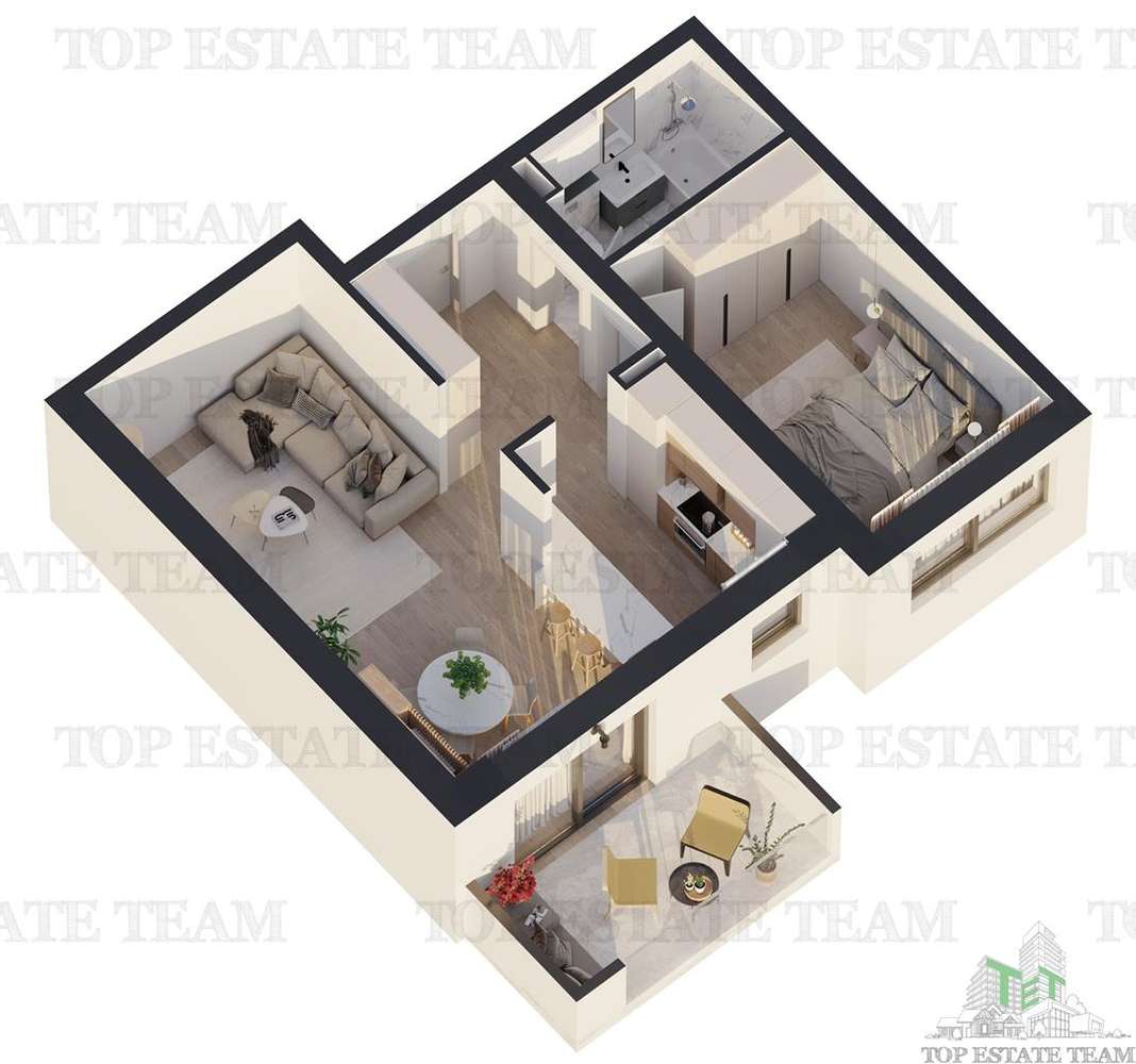 Apartament 2 camere spatios 63mp utili+balcon bloc nou sector 5 - Imagine principală: 3/17