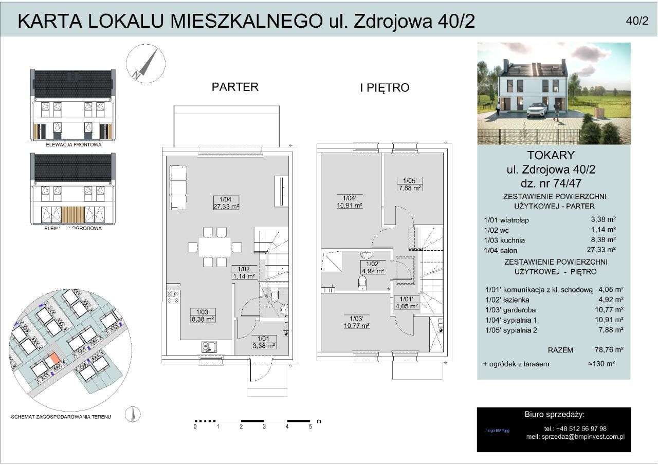 Dwupoziomowy dom z dużym ogrodem - Tokary - Pełny obrazek: 2/14