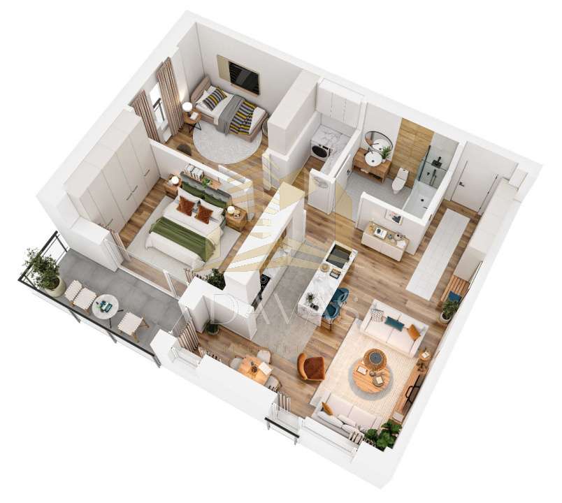 Apartament in bloc Nou de 3 camere - Parcare | Baciu-0