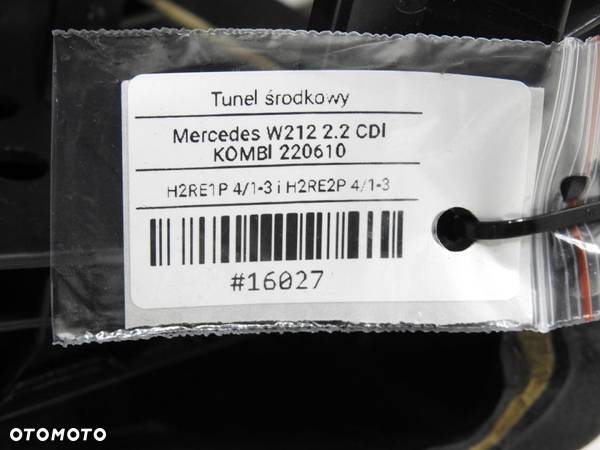 TUNEL ŚRODKOWY PODŁOKIETNIK MERCEDES W212 - 10