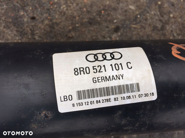 AUDI Q5 8R 3.2 FSI WAŁ NAPĘDOWY 8R0521101C - 8