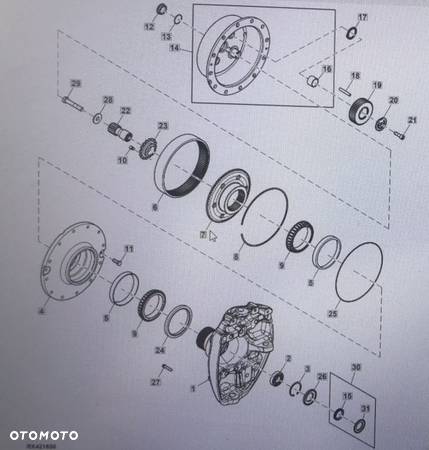 JOHN DEERE R334415/John Deere piasta/John Deere 8345R 8270R 8295R 8320R 8370R 8400R - 1