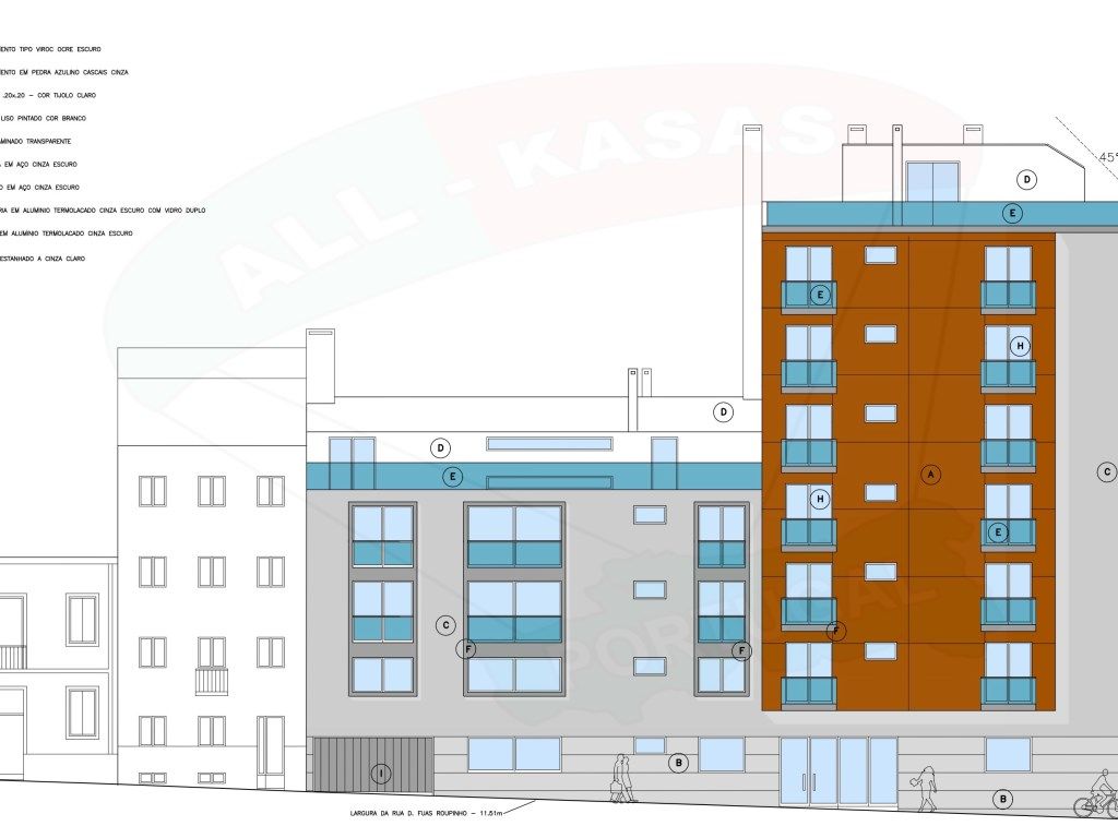 Projeto aprovado para prédio de 25 apartamentos, com vista Tejo - Grande imagem: 1/1