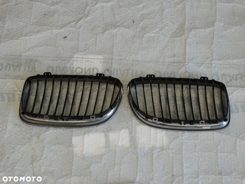 BMW E90 E91 Lift Kratka Nerka Atrapa Grill Lewa + Prawa Czarna + Chrom 7201968 7201967 - 5