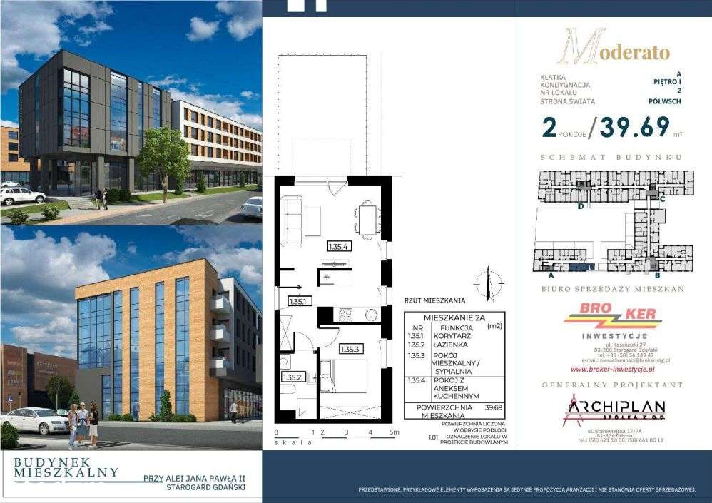 Moderato I​I​I | mieszkanie 2-pok. | A2 - Pełny obrazek: 2/9
