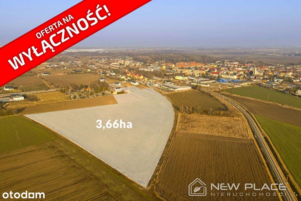 Usługowa z Mpzp, 3,66ha, Kobierzyce - Pełny obrazek: 1/7