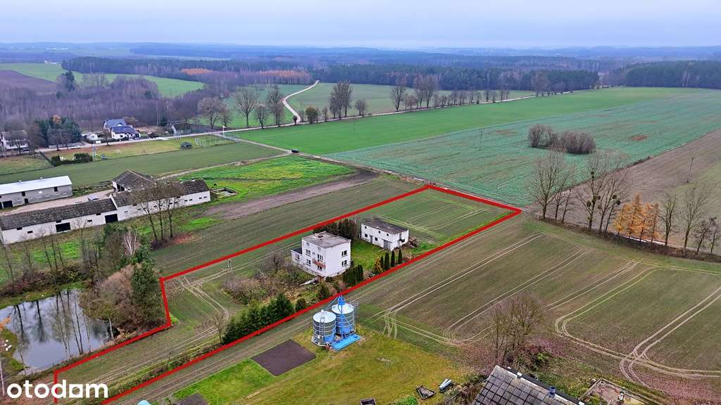 Duża działka 5023 m² z domem 112 m² + garaż-3