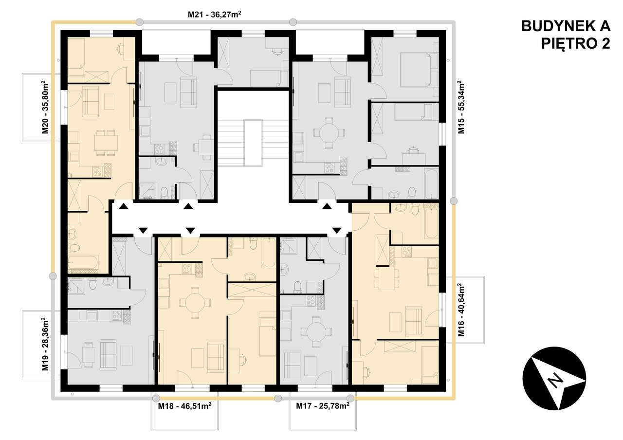 1-pokojowe mieszkanie 28m2 + balkon - Pełny obrazek: 3/10