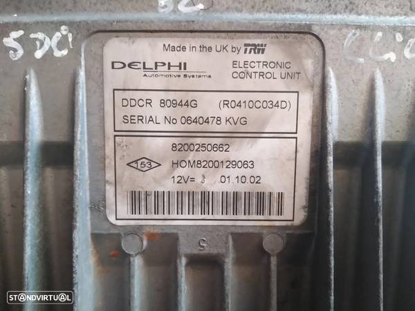 Centralina de motor Renault Clio 2 1.5DCI 8200250662 - 2