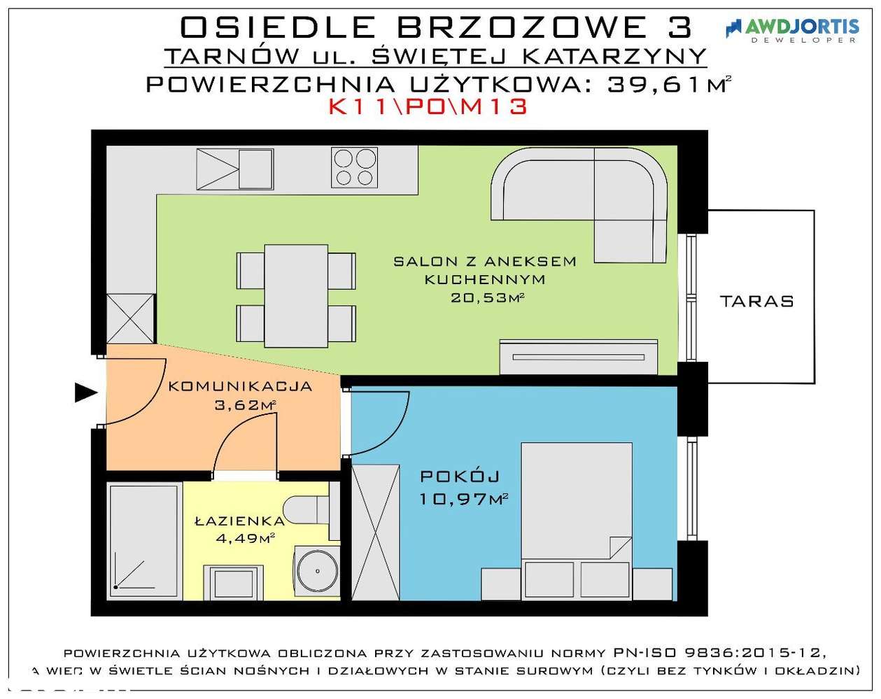 Osiedle Brzozowe 3 św. Katarzyna Tarnów 39,61 m2 - Pełny obrazek: 4/16