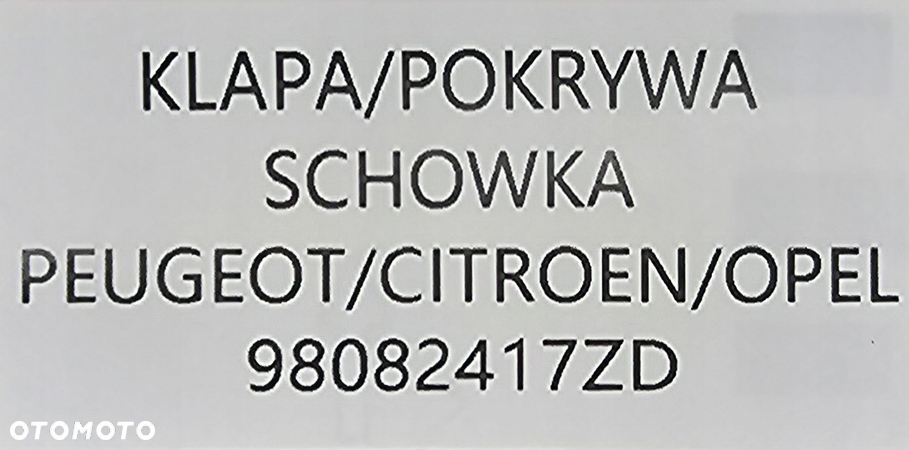 NOWA ORG KLAPA POKRYWA SCHOWKA CITROEN JUMPY / PEUGEOT EXPERT / OPEL VIVARO - 7