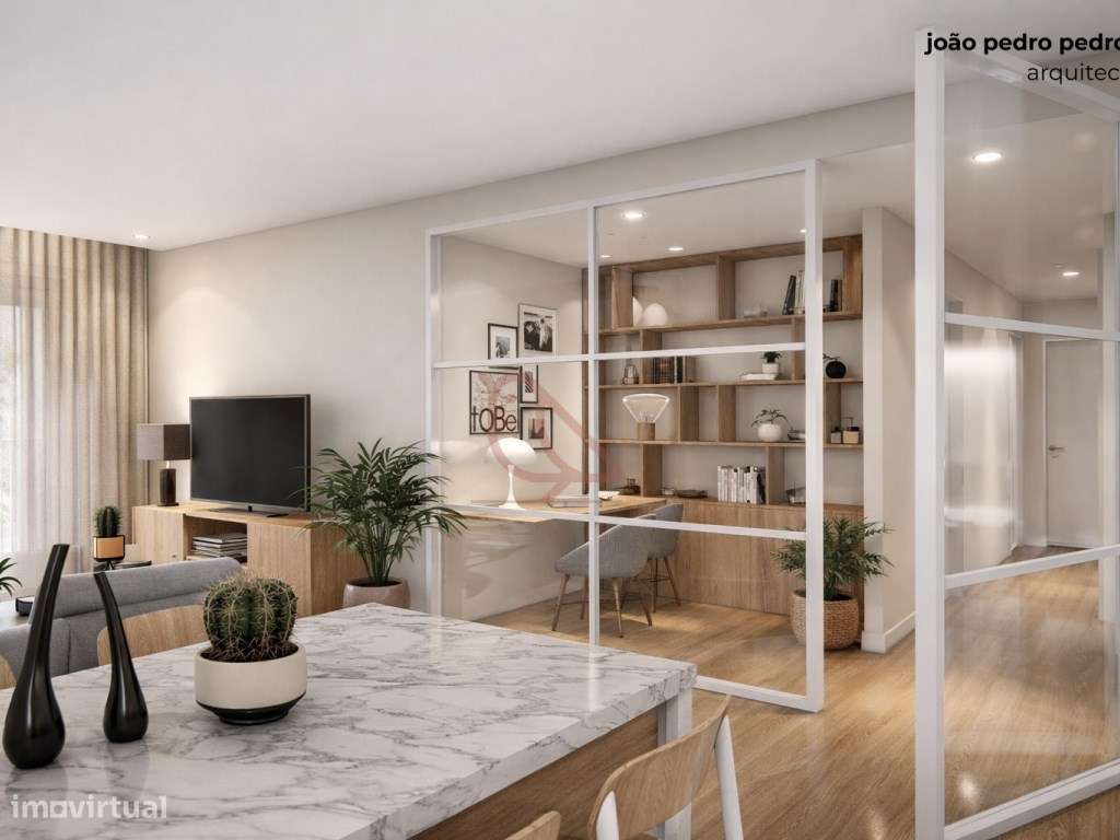 Apartamento T2 / Condomínio Fechado com Piscina / Fátima-11