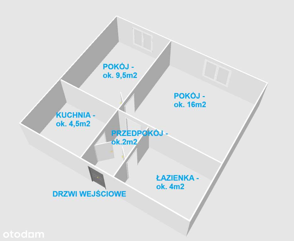 2 pokoje I 1 piętro I Świetna lokalizacja - Pełny obrazek: 1/5