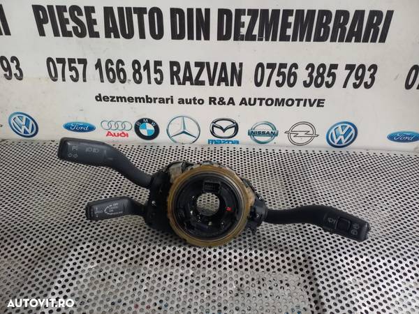 Ansamblu Banda Spira Spirala Volan Airbag Maneta Semnalizare Stergatoare Tempomat Audi Q7 4L Cod 4F0953549D - Dezmembrari Arad - 1