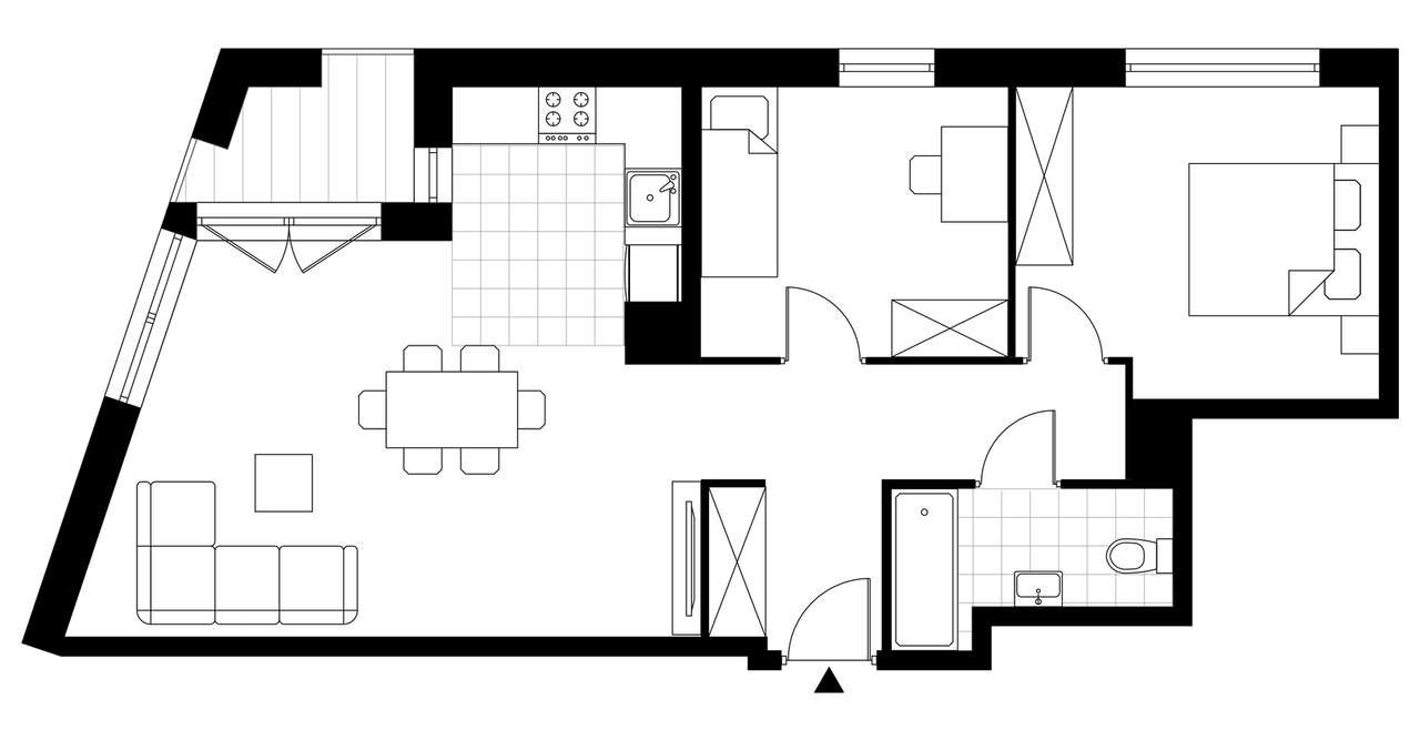 3-pokojowe mieszkanie 60m2 + loggia Bez Prowizji - Pełny obrazek: 3/7
