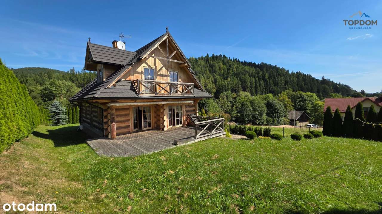 Piękny dom z półbala w Łapszach Niżnych - Pełny obrazek: 4/20