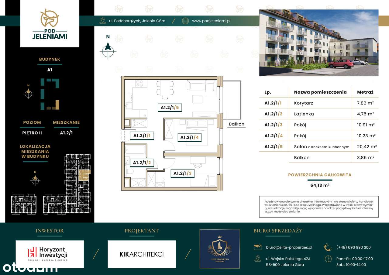 Pod Jeleniami | mieszkanie 3-pok. | A1.2/1 - Pełny obrazek: 2/9
