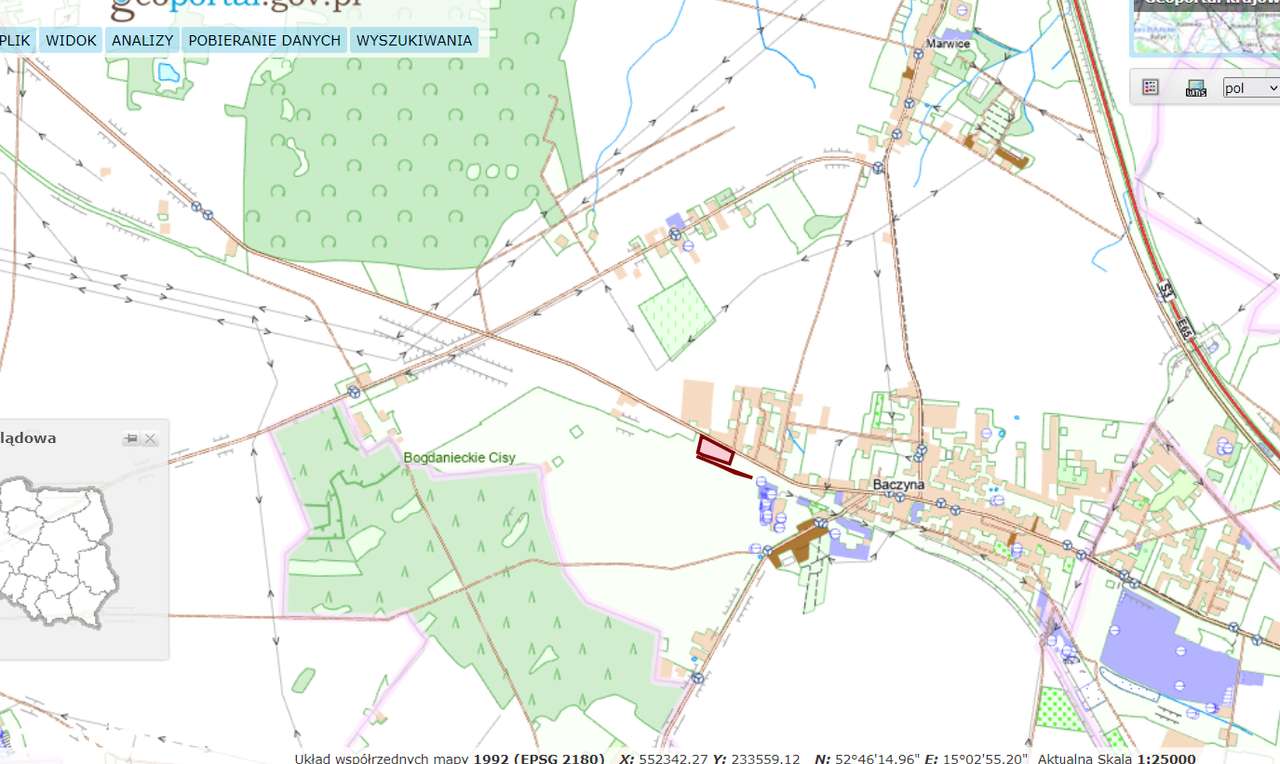 Działka, 15 120 m², Baczyna-1