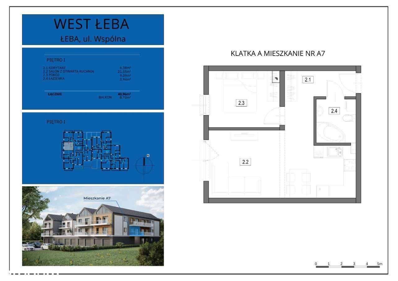 2-Pok. Nadmorski Apartament z Balkonem - Pełny obrazek: 2/12