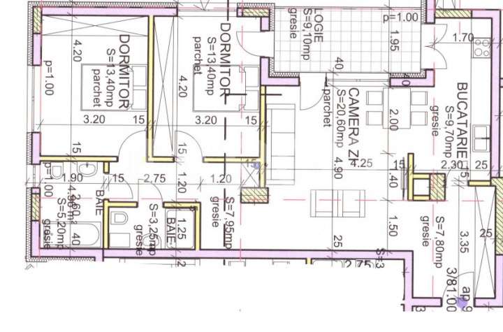 De vanzare apartament cu 3 camere semifinisat Andrei Muresanu - Imagine principală: 4/9