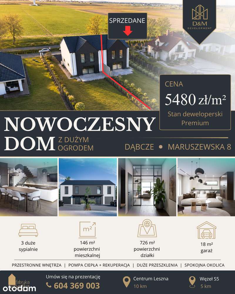 Dom na sprzedaż, 5 pokoi, 164 m², Dąbcze