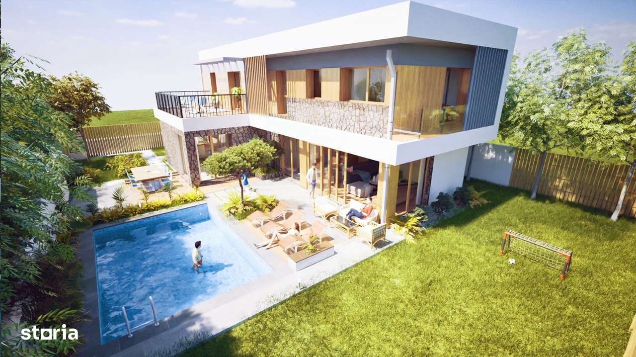 Vila Exclusiva cu PIscina si Gradina.Ansamblu Premium Certificat NZEB - Imagine principală: 5/7