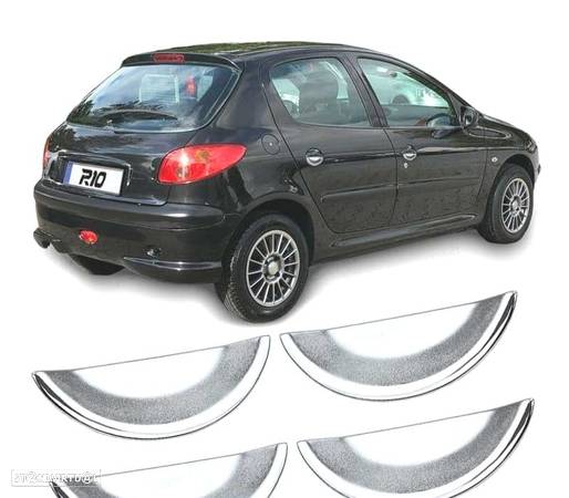 CARCAÇAS PUXADORES PORTA PARA PEUGEOT 206 98- CROMO MATT - 1