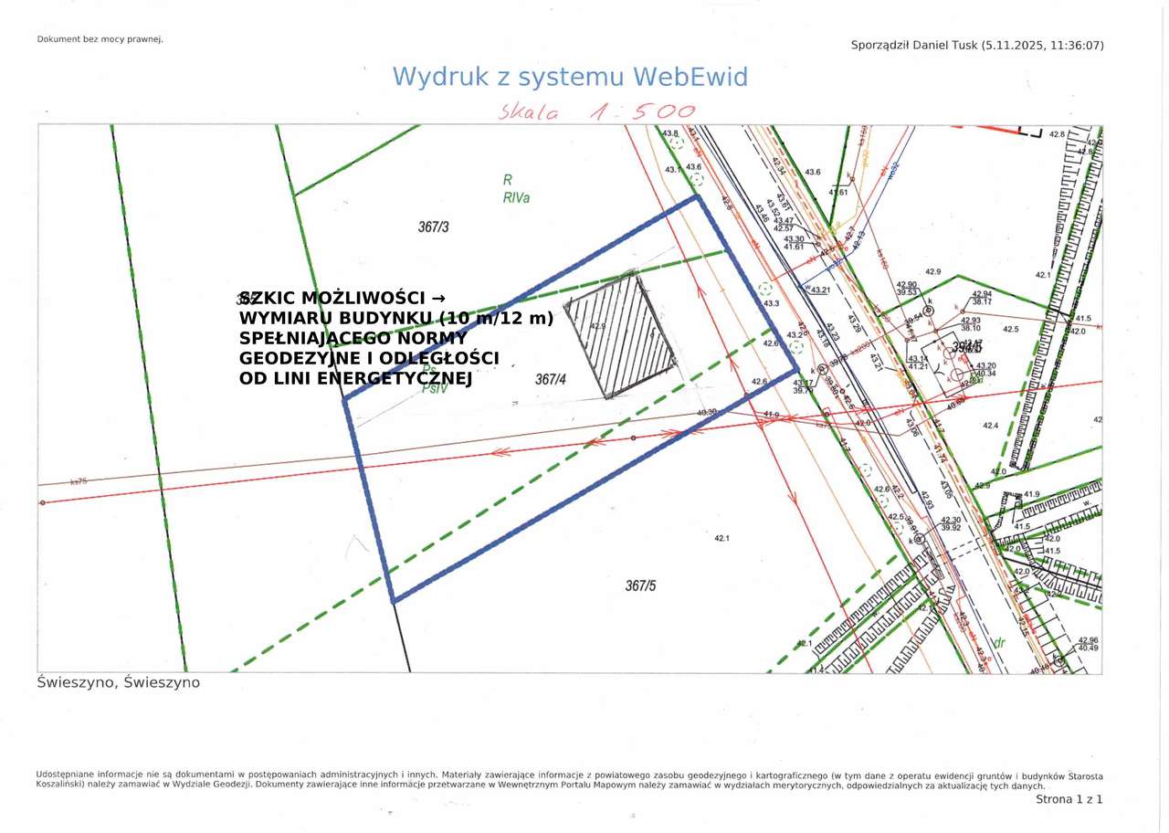 Działka Świeszyno z MPZP i mediami blisko Koszalin-5