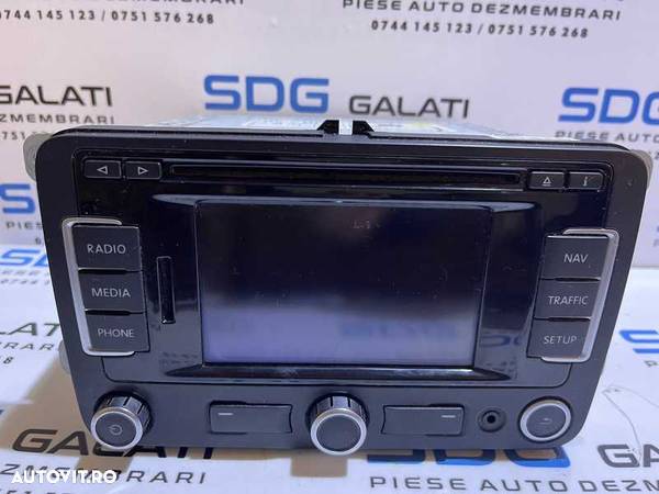 Radio CD Player Navigatie RNS 310 VW Transporter T5 2004 - 2015 Cod 3C0035270 - 1