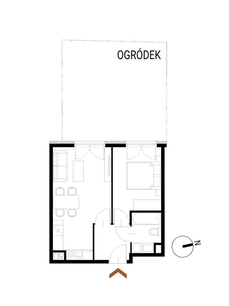 Apartamenty Gdyńska- 2-pok. mieszkanie z ogródkiem - Pełny obrazek: 2/12
