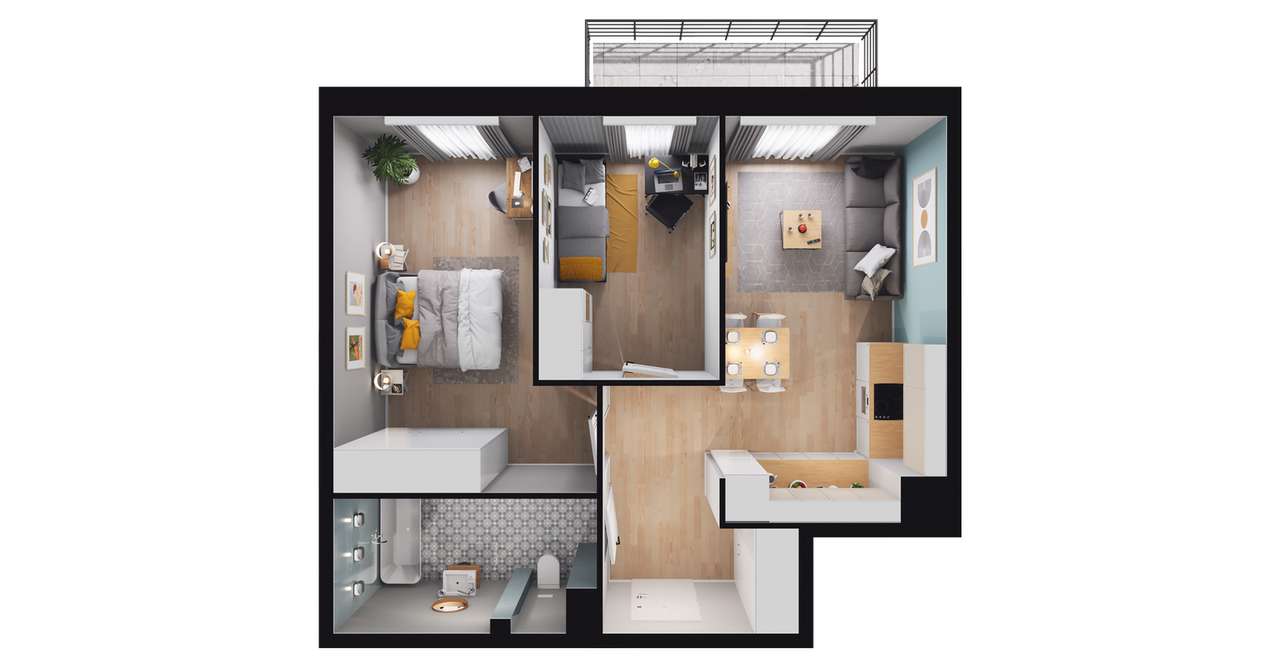 3-pokojowe mieszkanie 51m2 Bez Pośredników - Pełny obrazek: 3/9