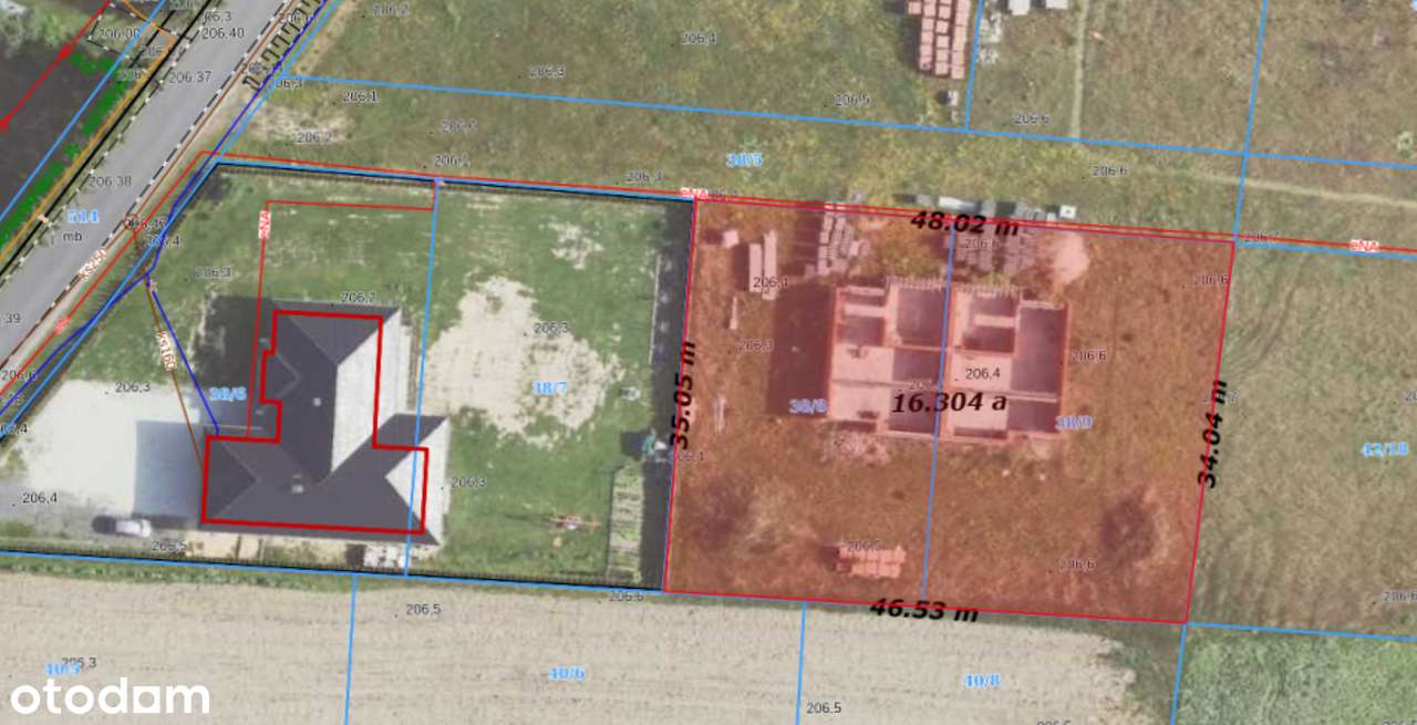 Działka z rozpoczętą budową bliźniaka -Osła - Pełny obrazek: 5/5