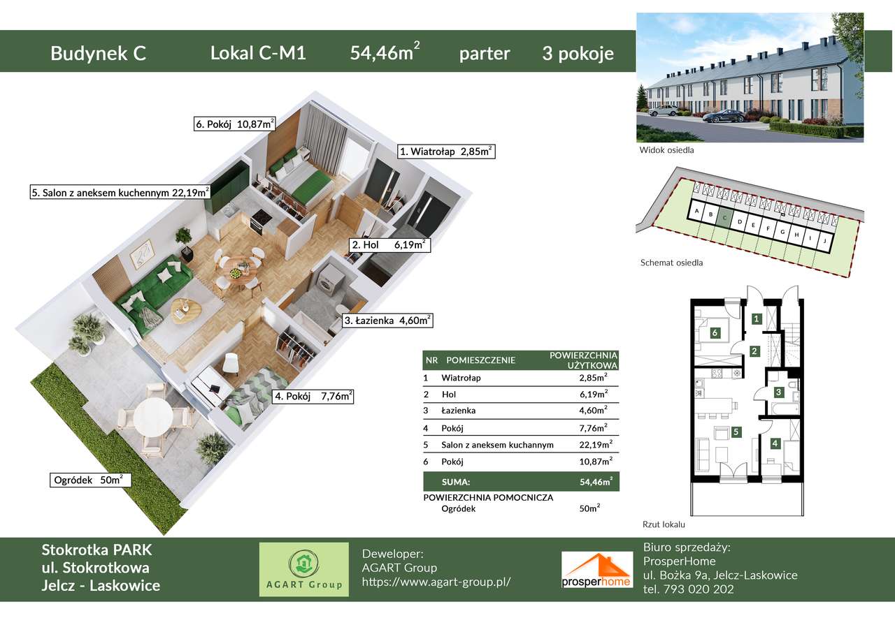Jedyne mieszkanie z OGRÓDKIEM, centrum Jelcza-Laskowic - Pełny obrazek: 4/4