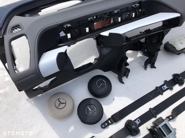 MERCEDES EQC W293 DESKA KONSOLA KOKPIT PULPIT PÓŁKA PARAPET PODUSZKI AIRBAG PASY PAS SKÓRA okazja DASHBOARD SEAT BELTS - 2