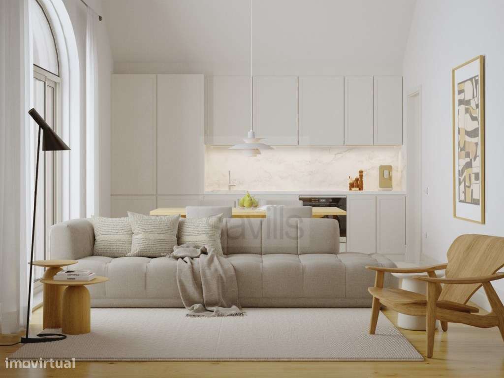 Apartamento T2 em Cedofeita com escritório e varanda - Grande imagem: 3/37