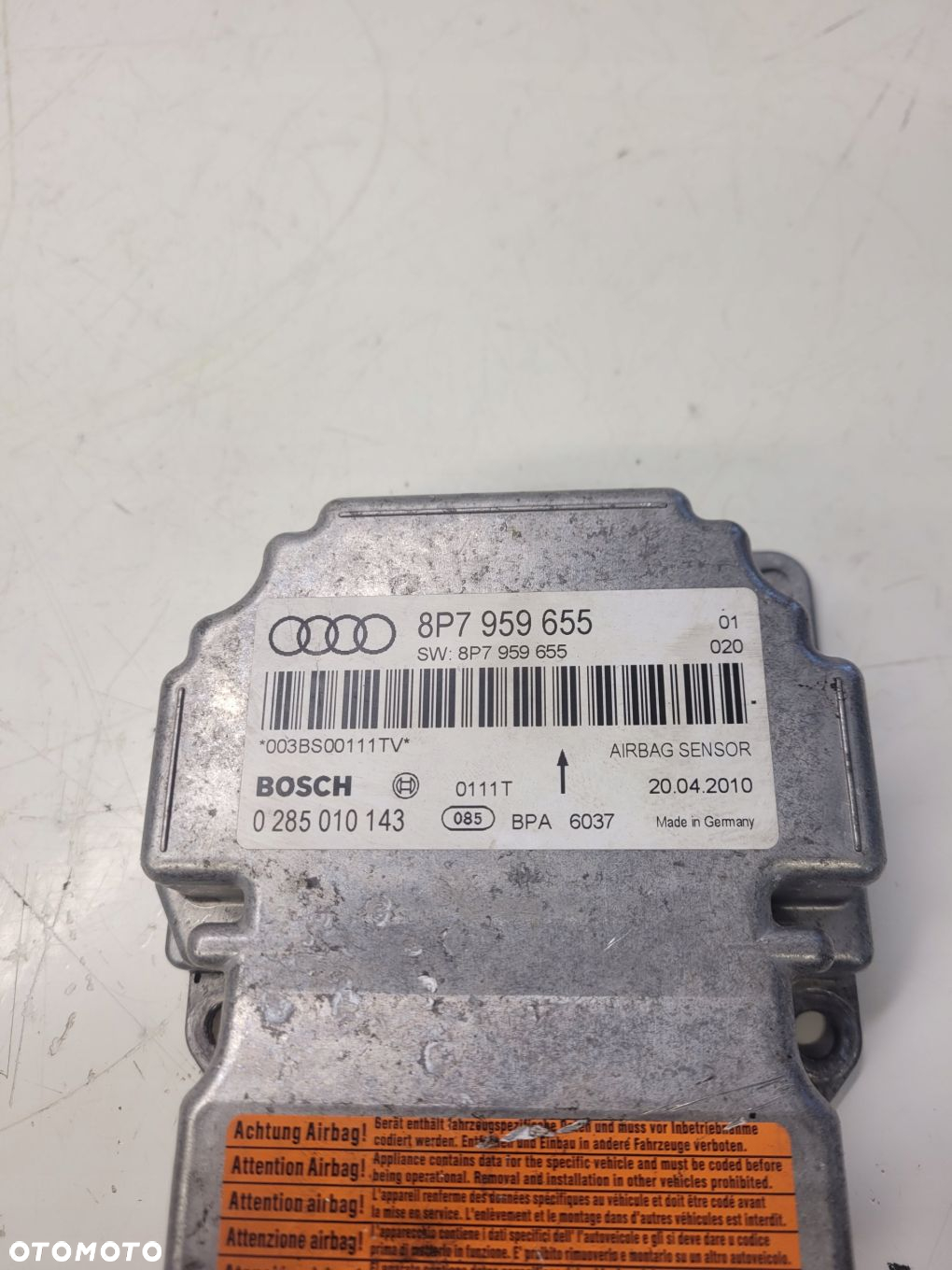 SENSOR PODUSZEK AIRBAG AUDI A3 8P CABRIO 8P7959655 - 4