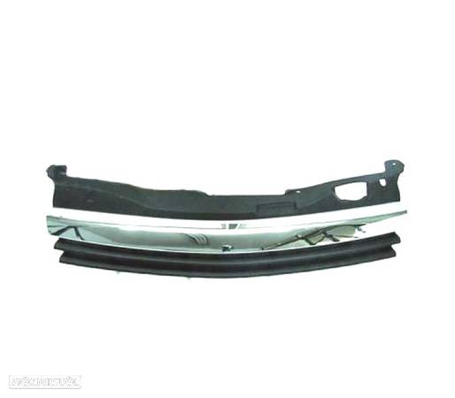 GRELHA FRONTAL PRETA SEM SÍMBOLO PARA OPEL ASTRA H 04-07 FRISO CROMADO - 2