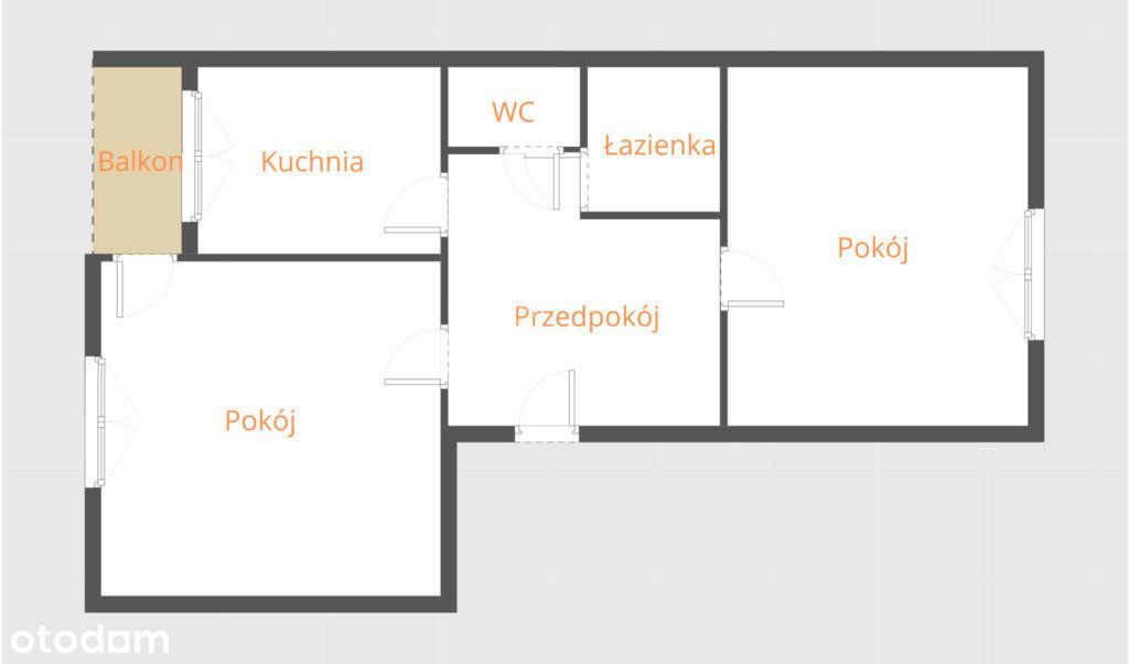 I piętro, 45 m2, 2 pok., Putry 4, Suwałki