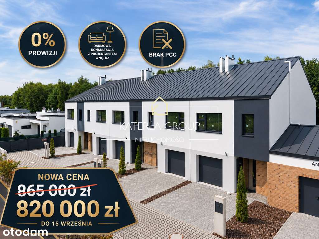 Szereg 5 pokoi 137m2 Stan Deweloperski Osielsko