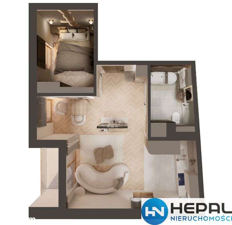 Nowoczesne 2-pokojowe mieszkanie na II piętrze - Pełny obrazek: 5/12