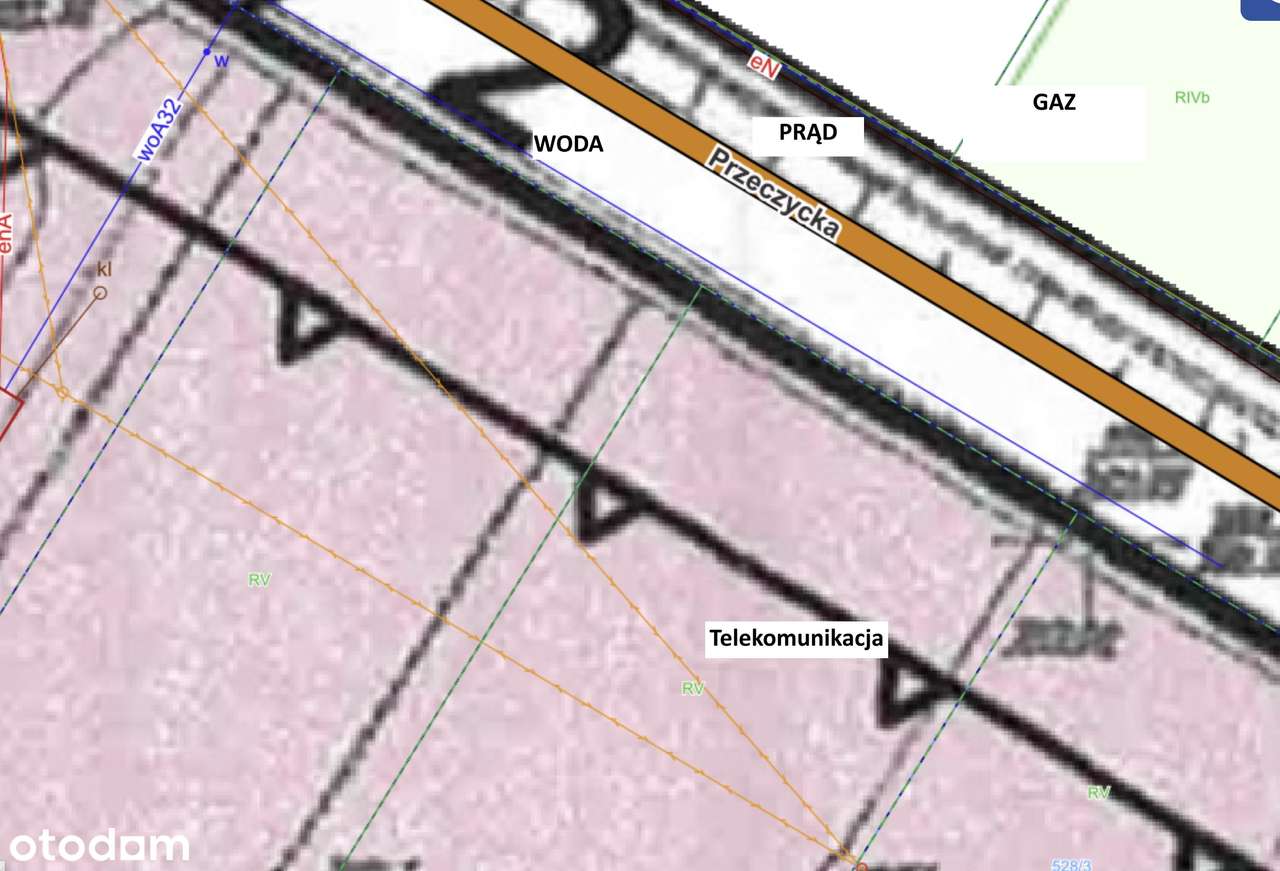 Działka rolno- budowlano-usługowa Wojkowice Kościelne ul. Przeczycka-11