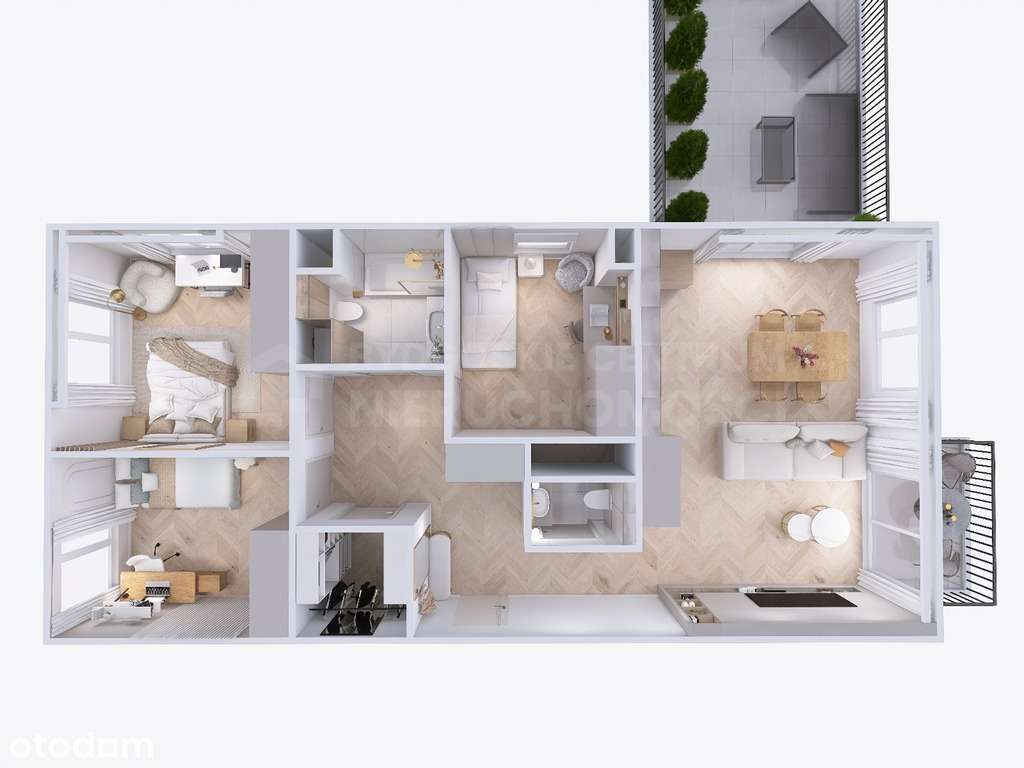 Urzecze, 4 pokoje, taras 31m2, widok na Brdę-13