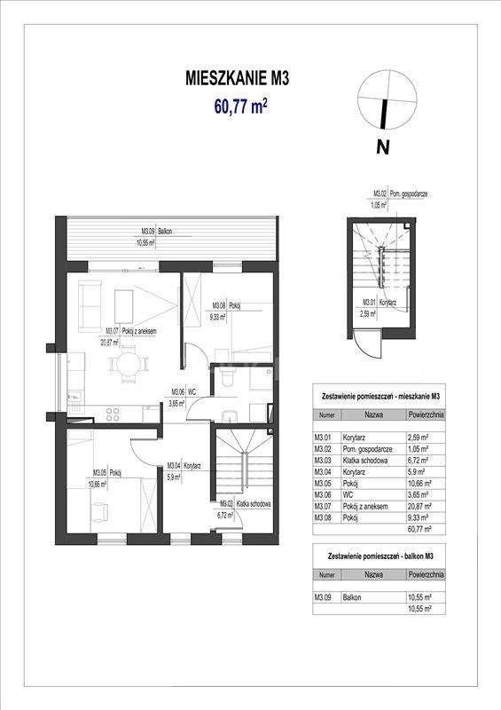 Nowe mieszkania 3 pok. w Skarszewach przy ul. Tczewskiej - Pełny obrazek: 5/8