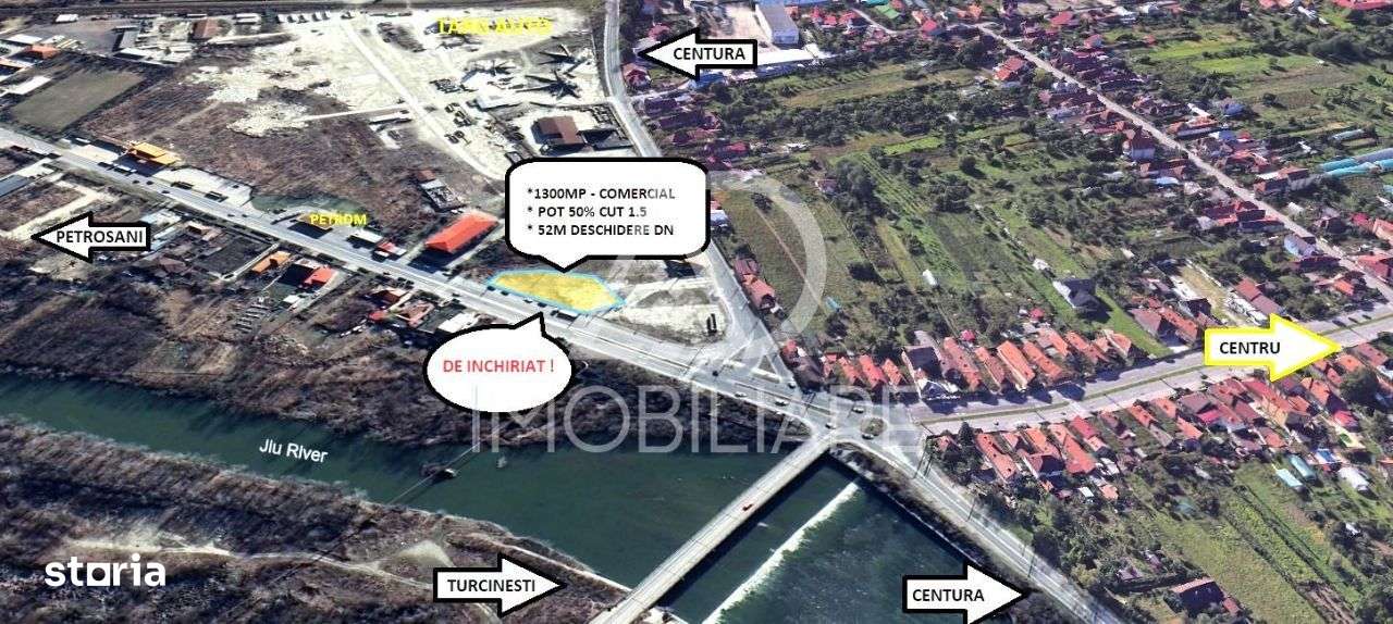 Teren de închiriat cu deschidere 50 ml , situat în Târgu-Jiu - Imagine principală: 5/13