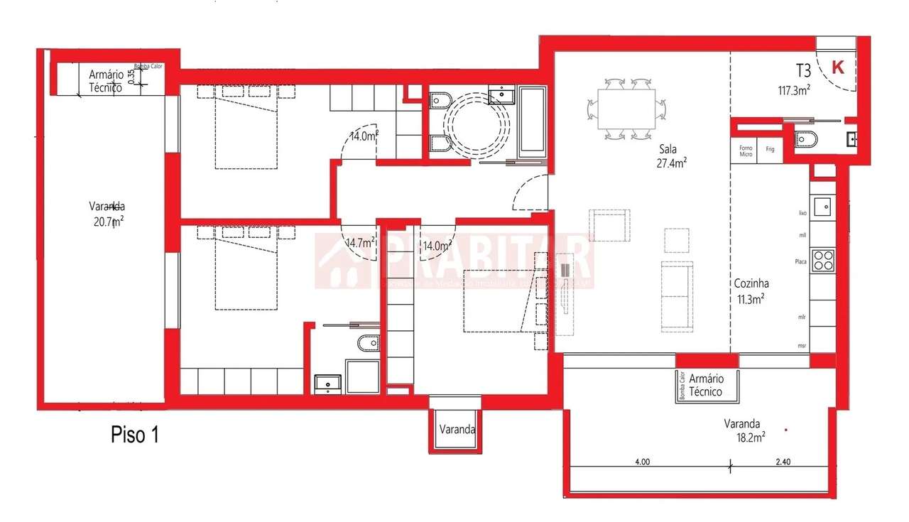 Urbanização Quinta da Portela, Apartamento T3 com Garagem, Novo-18