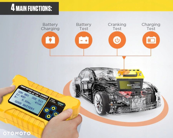 TESTER i PROSTOWNIK ŁADOWARKA DO AKUMULATORÓW 12V - 4